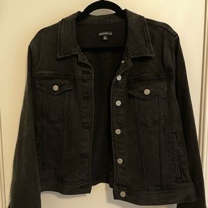 Black Cropped Jean Jacket